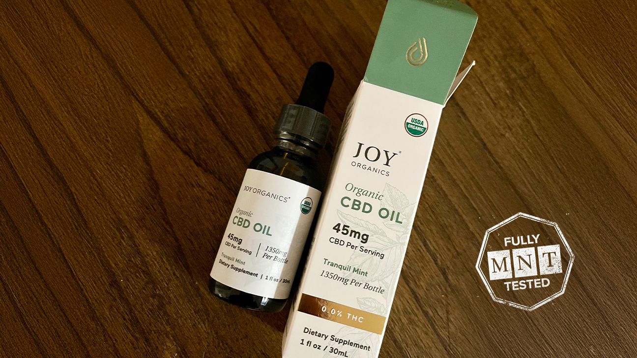Joy Organics CBD oil tester review photo courtesy of Olivia Dorsky