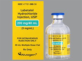 LABETALOL HCL 200MG MDV 40ML - HIKMA PHARMACEUTICALS USA INC