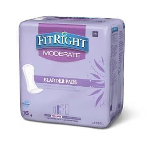 FitRight Incontinence Bladder Control Pads, Moderate Absorbency - 16 ct