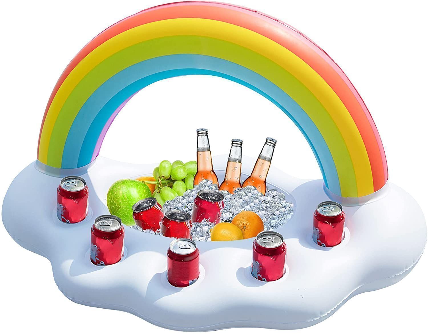 TESTMedline Inflatable Rainbow Cloud Drink Holder