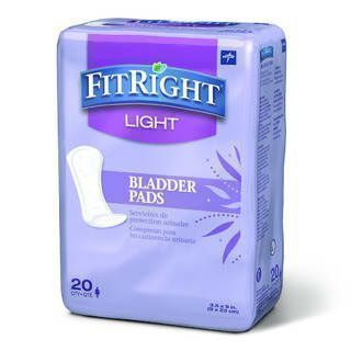 FitRight  Incontinence Bladder Control Pads, Light Absorbency - 20 ct