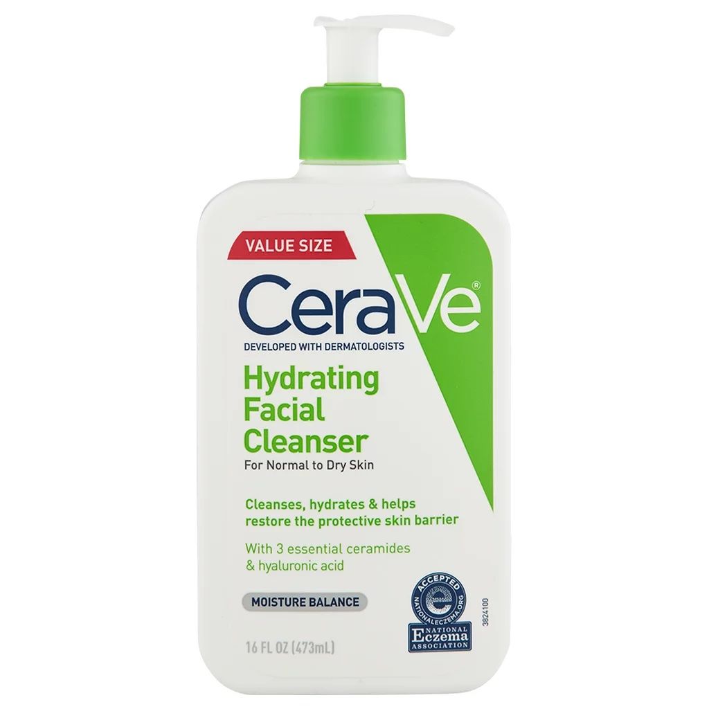 CeraVe Hydrating Facial Cleanser with Hyaluronic Acid - 16 oz