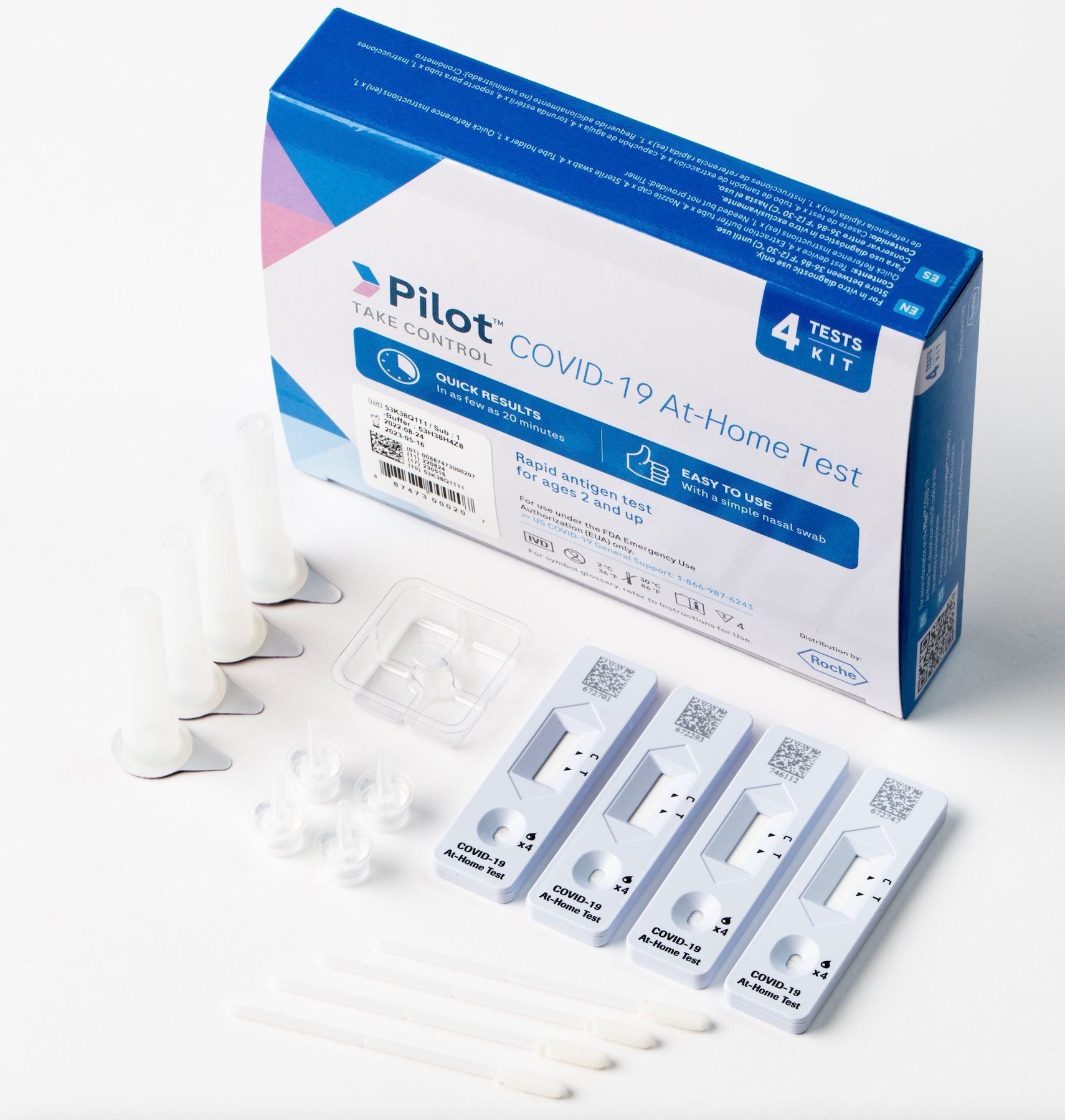 Limited Inventory: Pilot COVID-19 At-Home Test distributed by Roche, 4 tests (Insurance Eligible)