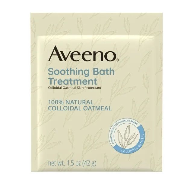 Aveeno Soothing Oatmeal Bath Treatment for Itchy, Dry Skin, 1.5 oz Packets - 8 ct
