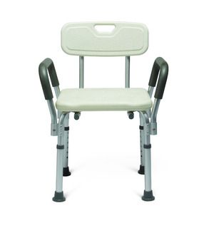 Medline Bath Bench with Back & Arms, Weight Capacity - 350 lb