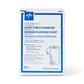 Medline Firm-Wrap Short Stretch Bandage, 3.15 in x 5.47 yd