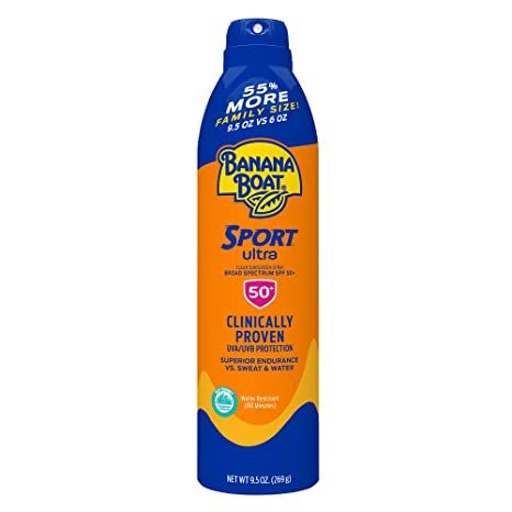 Banana Boat Ultra Sport Clear Sunscreen Spray, SPF 50+ - 9.5 oz