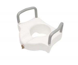 Medline Guardian Locking Elevated Toilet Seat With Padded Arms, Weight Capacity - 350 lb