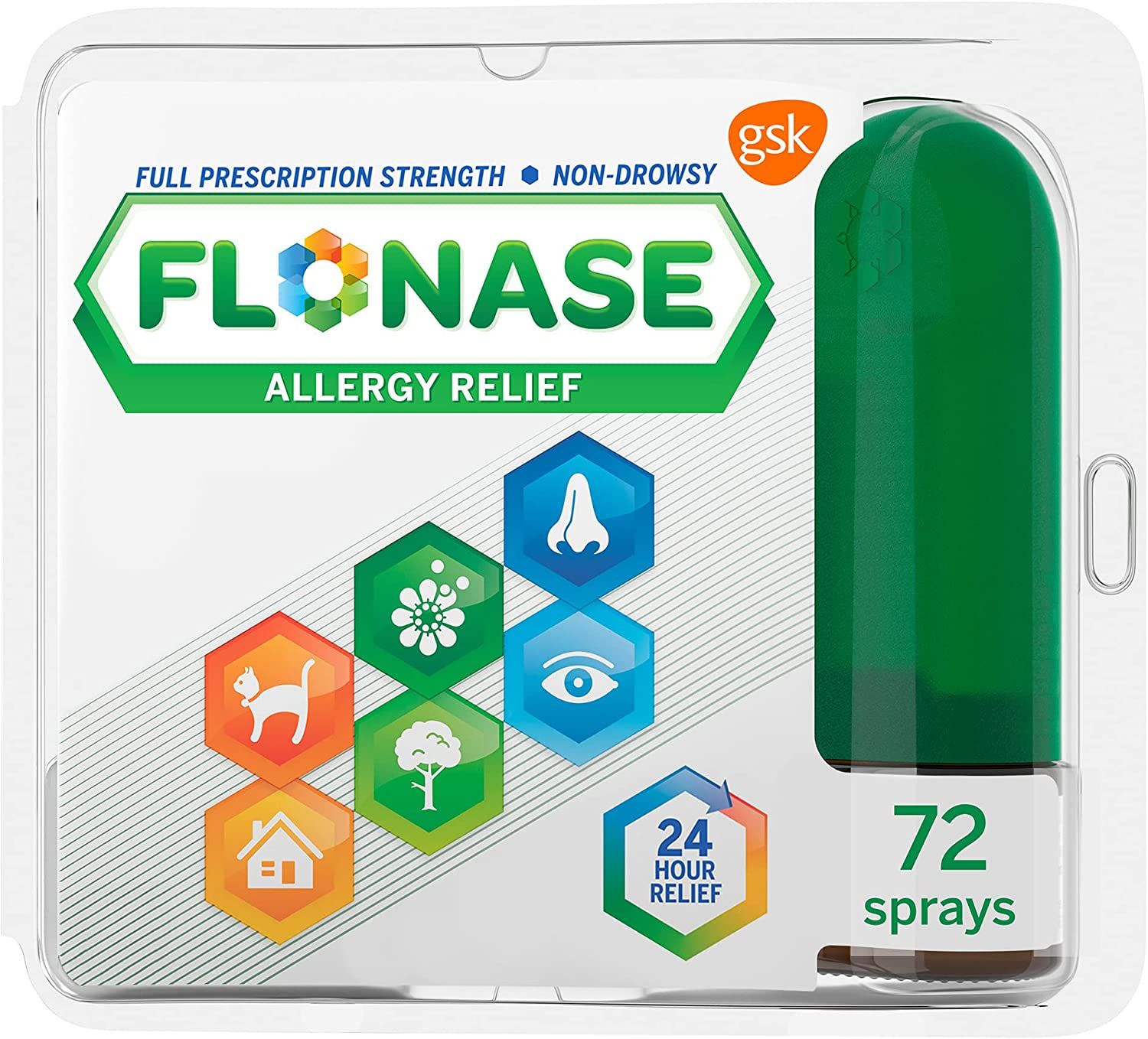 DISCFlonase 24hr Allergy Relief Nasal Spray - 72 sprays
