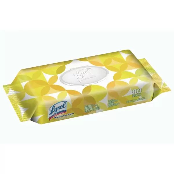 Lysol Disinfecting Wipes Flatpack, Lemon & Lime Scent - 80 ct