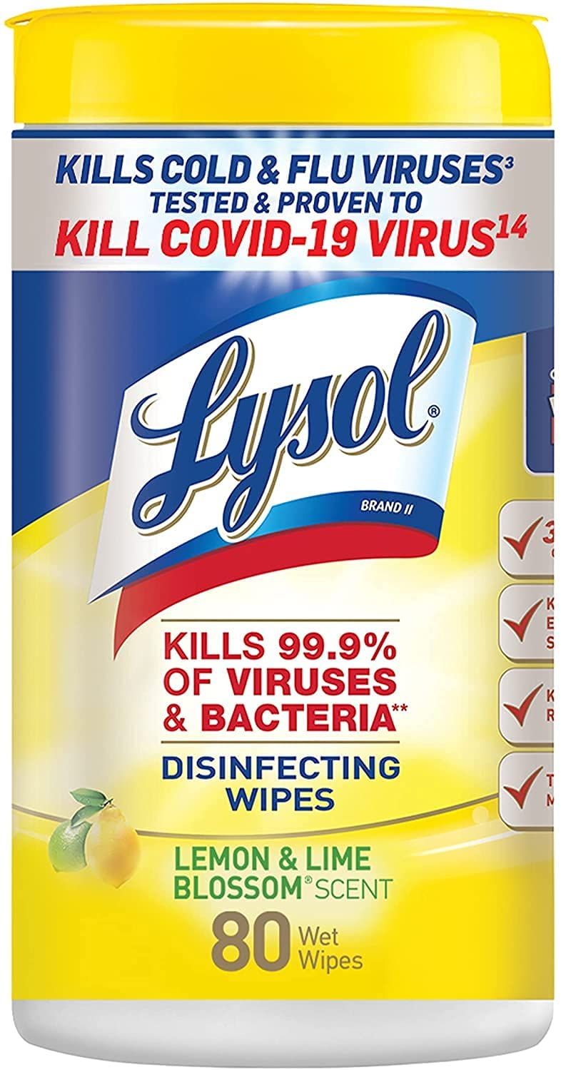 Lysol® Surface Disinfectant Cleansing Wipes Lemon & Lime - 80 Wipes