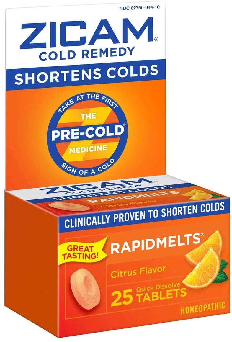 Zicam Cold Shortening RapidMelts, Citrus - 25 ct