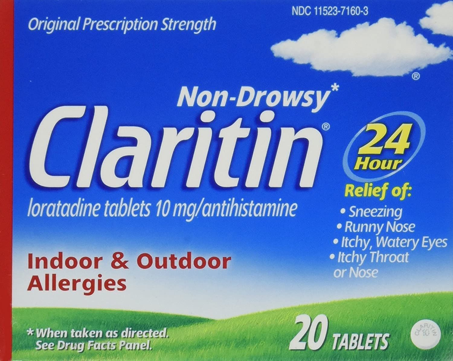Claritin 24 Hour Allergy Relief Tablets, 10 mg - 20 ct