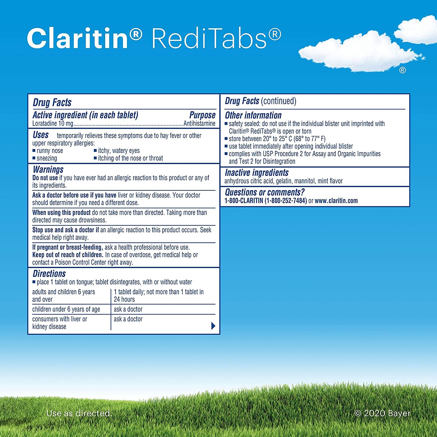 Claritin RediTabs Allergy Relief Orally Disintegrating Tablets - 10 ct
