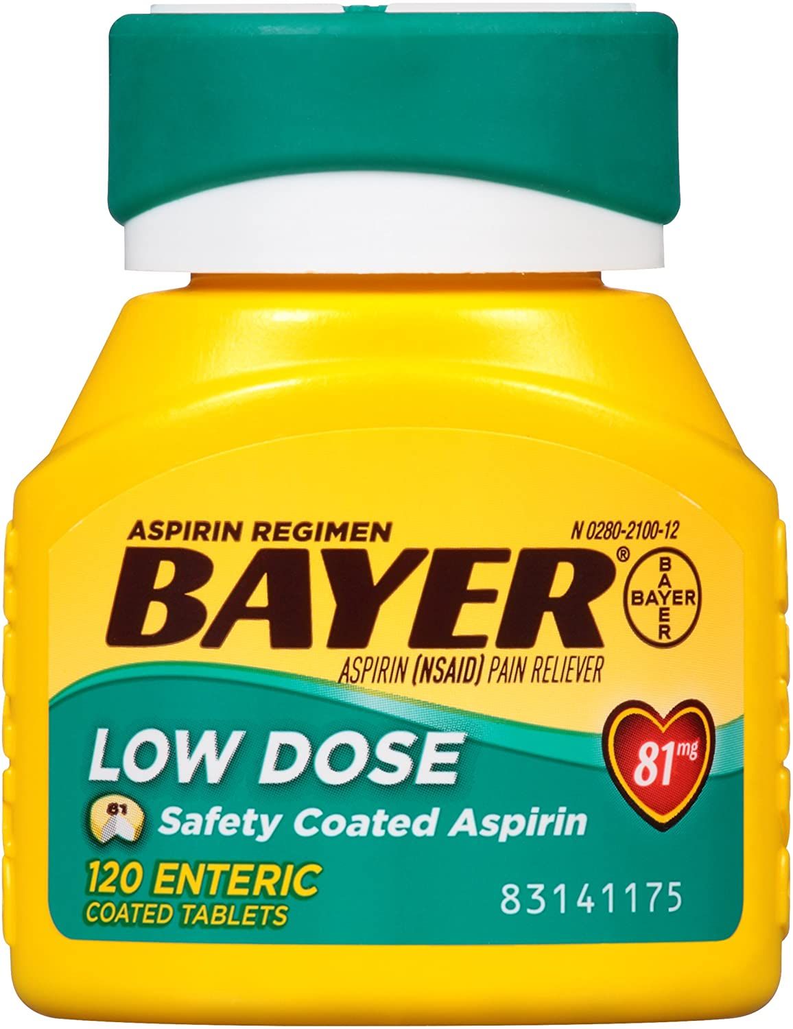 Bayer Low Dose Aspirin Tablets, 81 mg - 120 ct