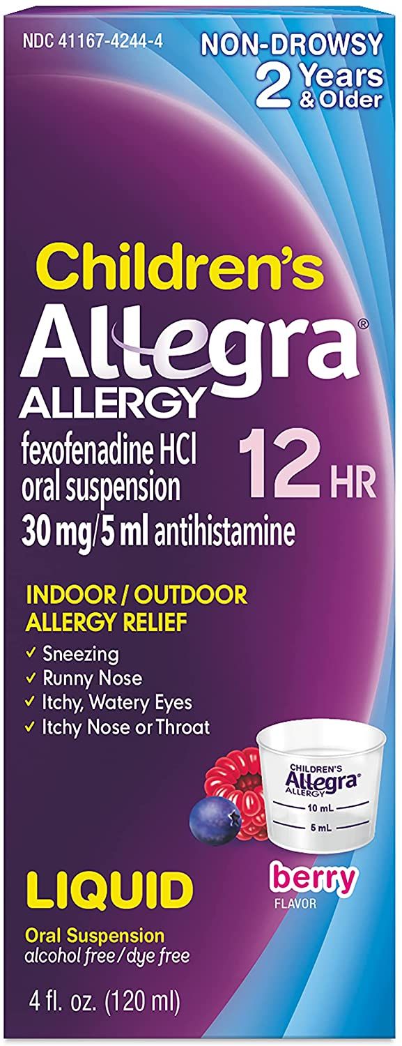 Allegra Children's Allergy Relief Liquid, Berry - 4 fl oz