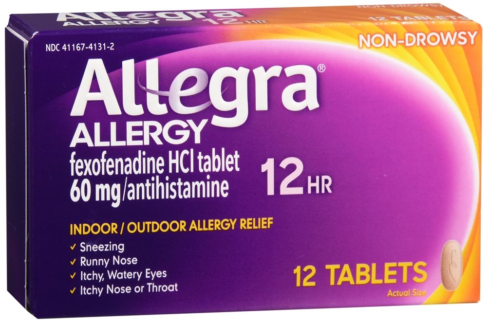 DISCAllegra 12 Hour Allergy Relief Non-Drowsy 60 mg Tablets - 12 ct