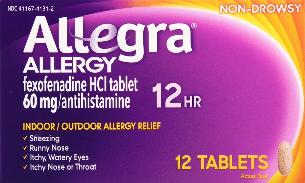 DISCAllegra 12 Hour Allergy Relief Non-Drowsy 60 mg Tablets - 12 ct