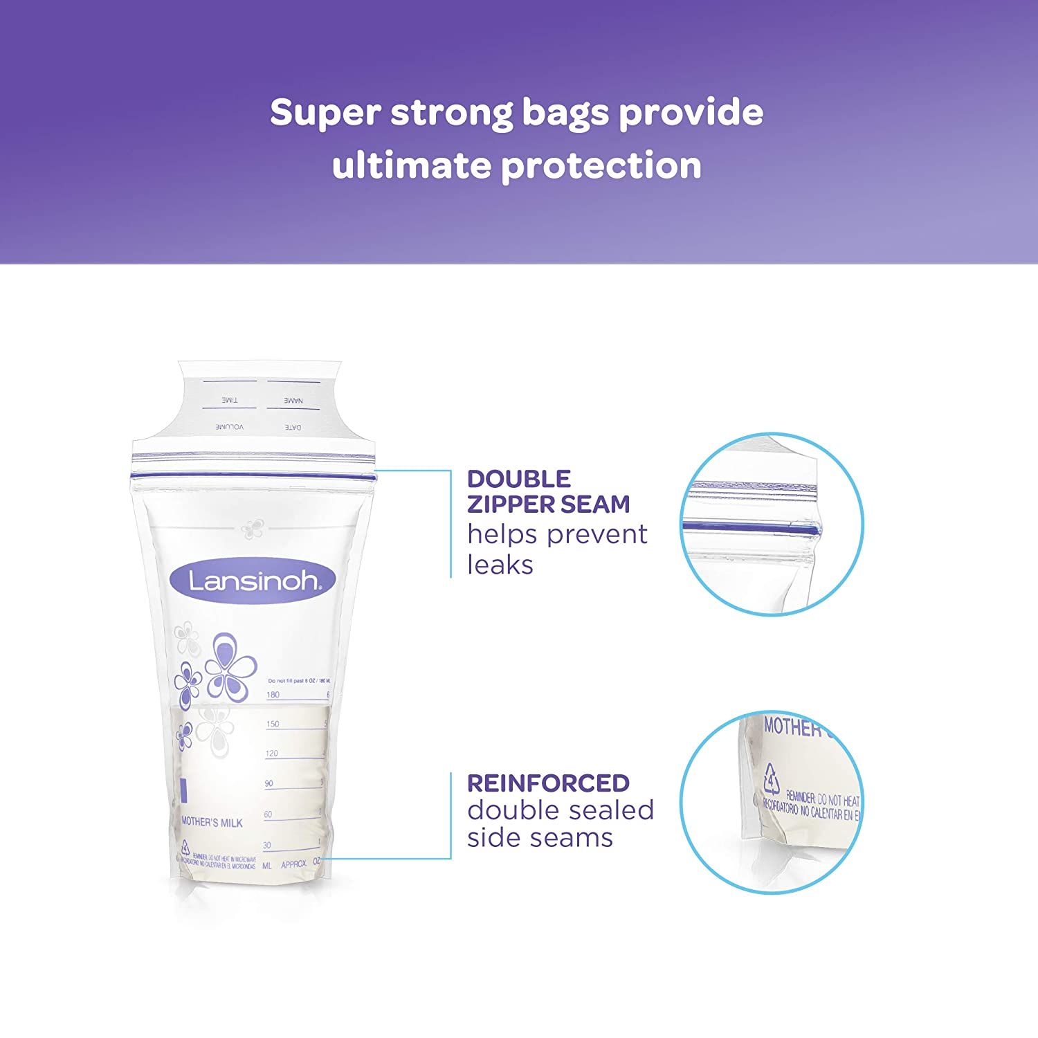 Lansinoh Breastmilk Storage Bags - 100 ct