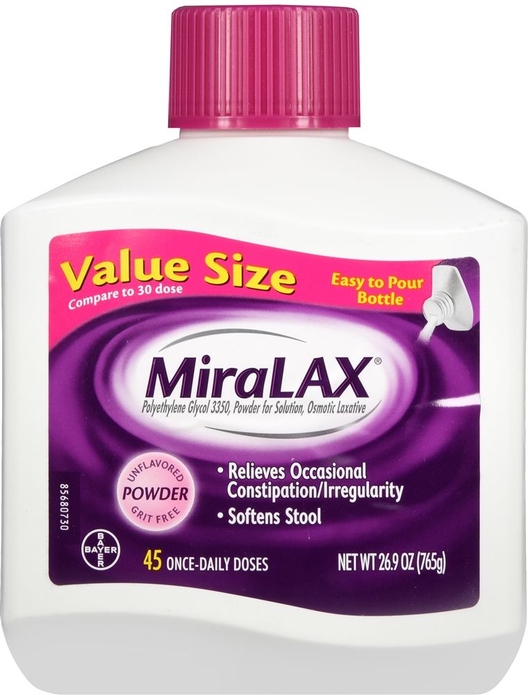 MiraLAX Laxative Powder, Unflavored - 26.9 oz
