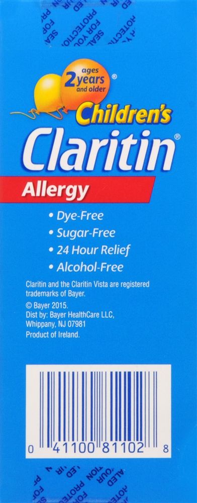 Claritin Children's Allergy Non-Drowsy Oral Solution, Grape - 4 fl oz
