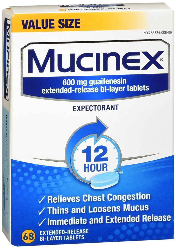 Mucinex Expectorant 12 Hour Extended-Release Bi-Layer Tablets - 68 ct