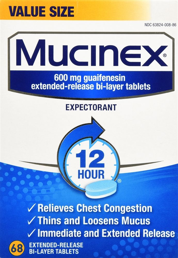 Mucinex Expectorant 12 Hour Extended-Release Bi-Layer Tablets - 68 ct