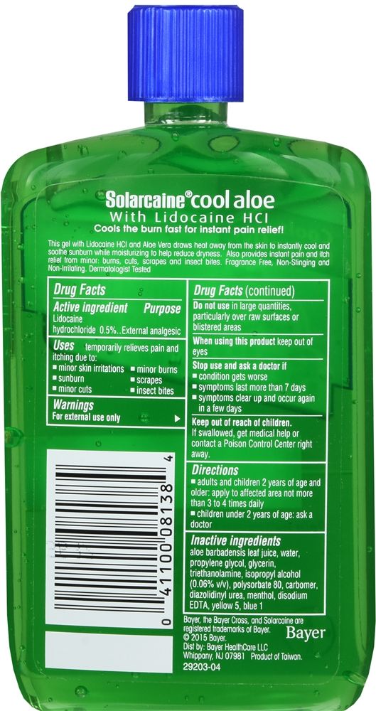 Solarcaine Cool Aloe Burn Relief Formula Gel - 8 fl oz