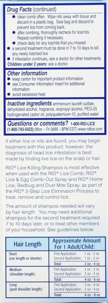 RID Lice Killing Shampoo - 4 fl oz
