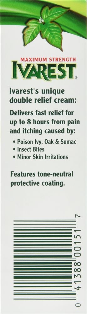 Ivarest Maximum Strength Poison Ivy Itch Cream - 2 oz