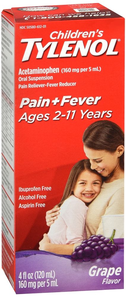 Tylenol Children's Pain + Fever Oral Suspension, Grape Flavor - 4 fl oz