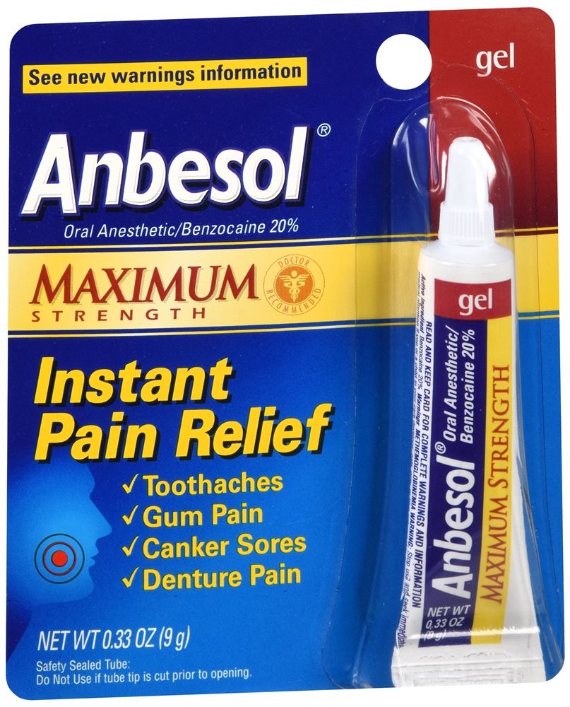 DISCAnbesol Pain Relief Gel Maximum Strength Oral Anesthetic - 0.33 oz