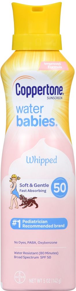 DISCCoppertone Water Babies Pure & Simple Whipped Sunscreen, SPF 50 - 5 oz