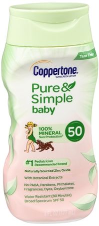 DISCCoppertone Pure & Simple Baby Sunscreen Lotion, SPF 50 - 6 fl oz