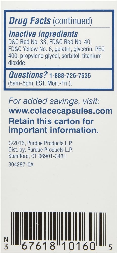 Colace Regular Strength Capsules, 100 mg - 60 ct