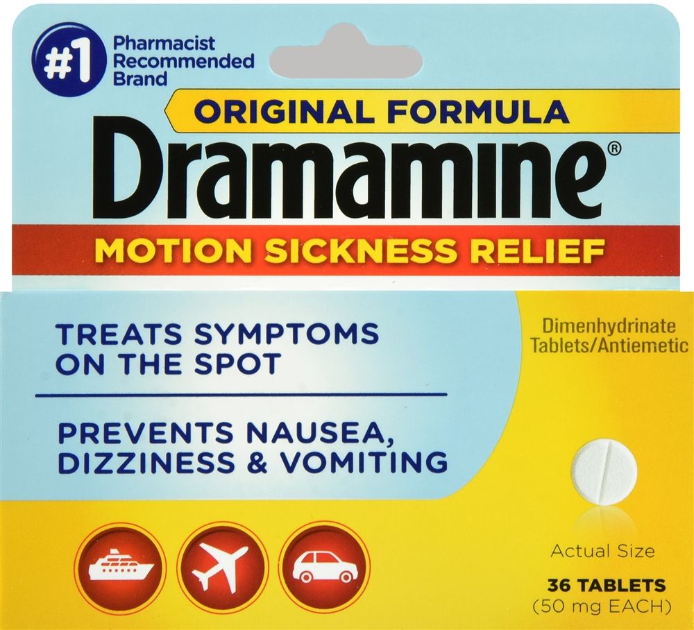 Dramamine Motion Sickness Relief Tablets, Original Formula - 36 ct