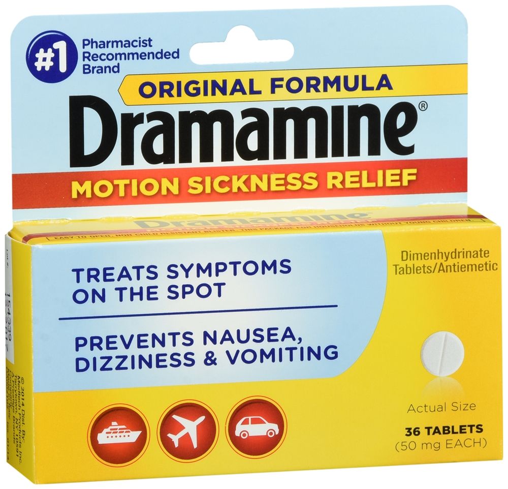 Dramamine Motion Sickness Relief Tablets, Original Formula - 36 ct