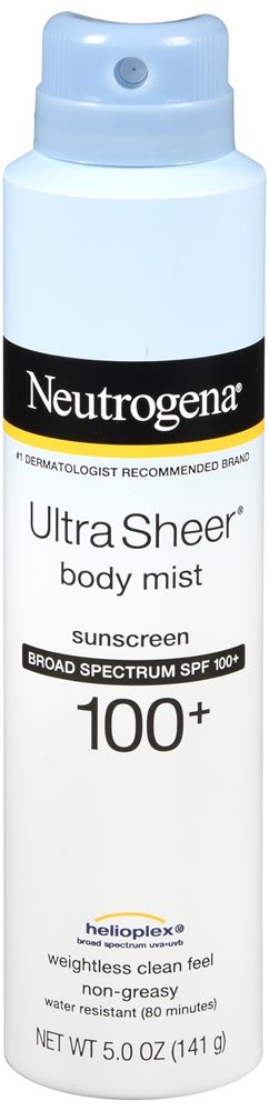 DISCNeutrogena Ultra Sheer Body Mist Sunscreen, SPF 100+ - 5 oz