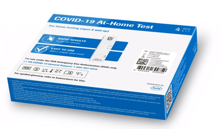 Limited Inventory: COVID-19 At Home Test – 4 ct (Insurance Eligible)