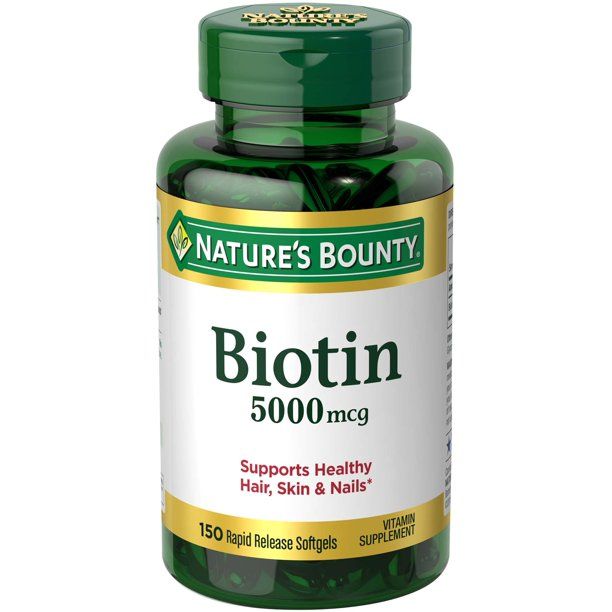 Nature's Bounty Biotin Softgels, 5,000 mcg -150 ct