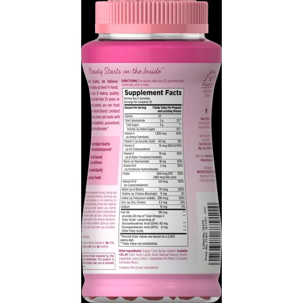Nature's Bounty Essential Prenatal Gummy Vitamins - 50 ct