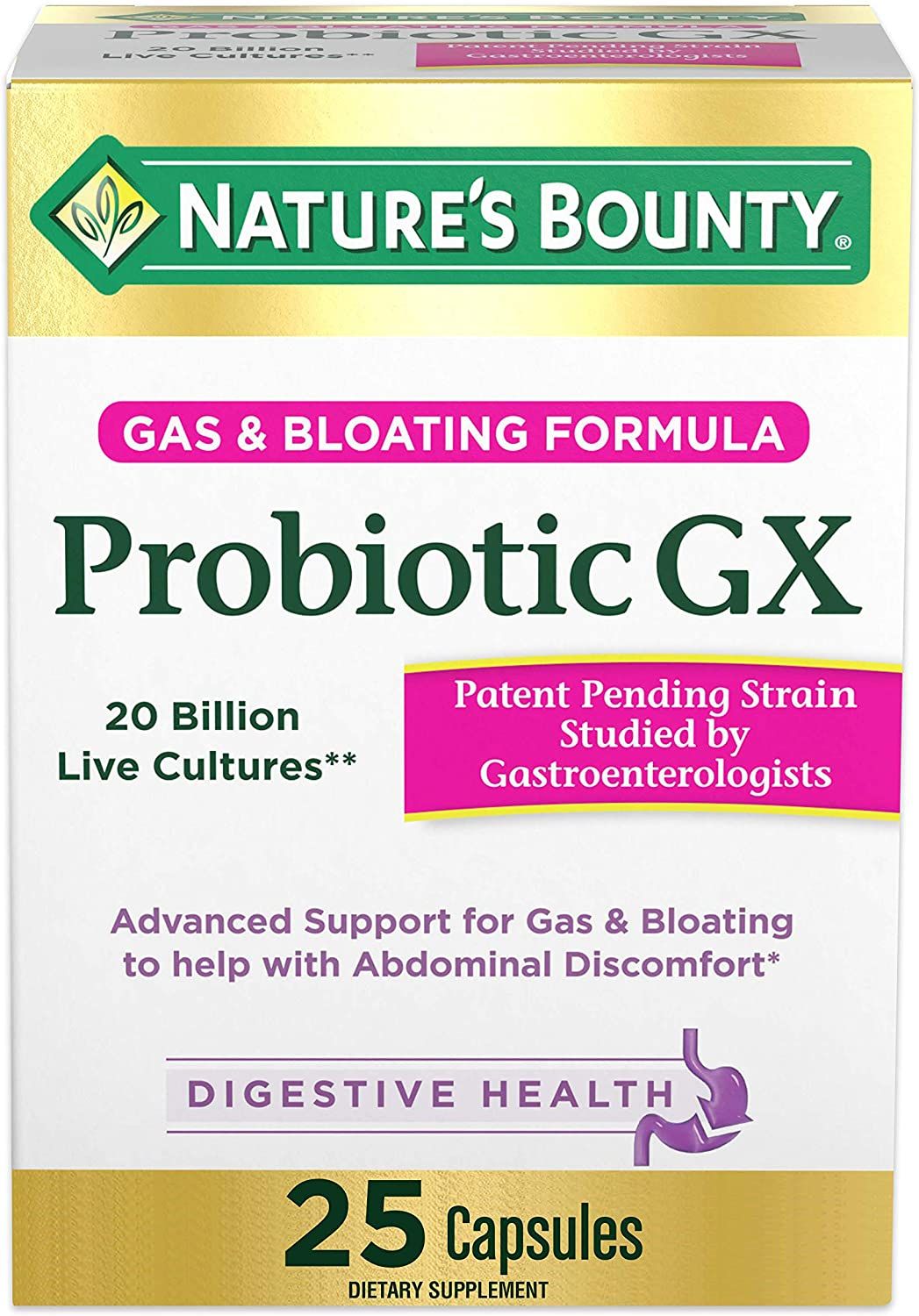 Natures Bounty Probiotic GX Capsules - 25 ct