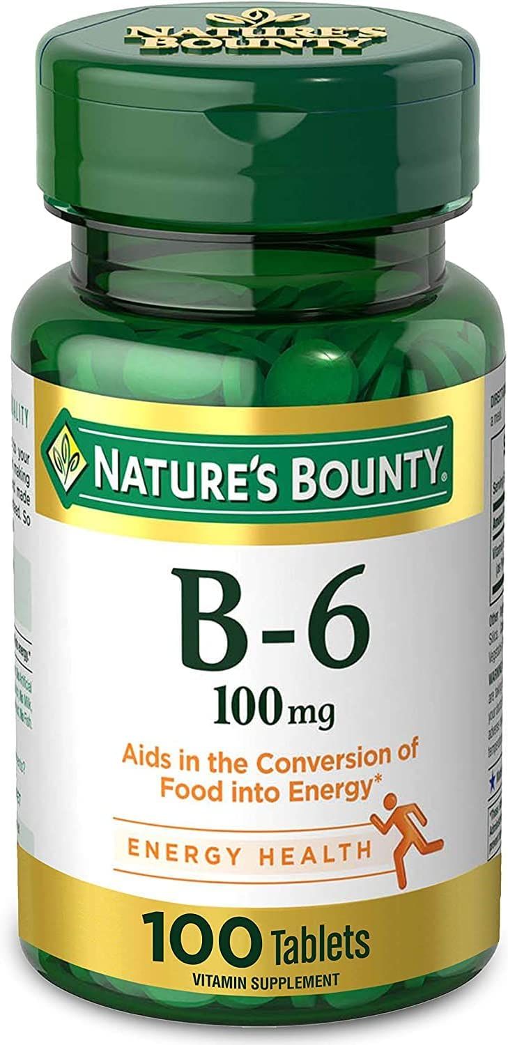 Nature's Bounty Vitamin B-6 100 mg Tablets - 100 ct