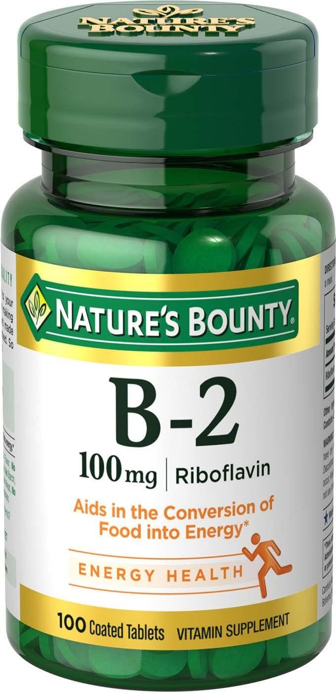 Nature's Bounty Vitamin B-2 100 mg Tablets - 100 ct