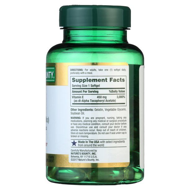 Nature's Bounty Vitamin E 450 mg 1000 IU Softgels - 60 ct