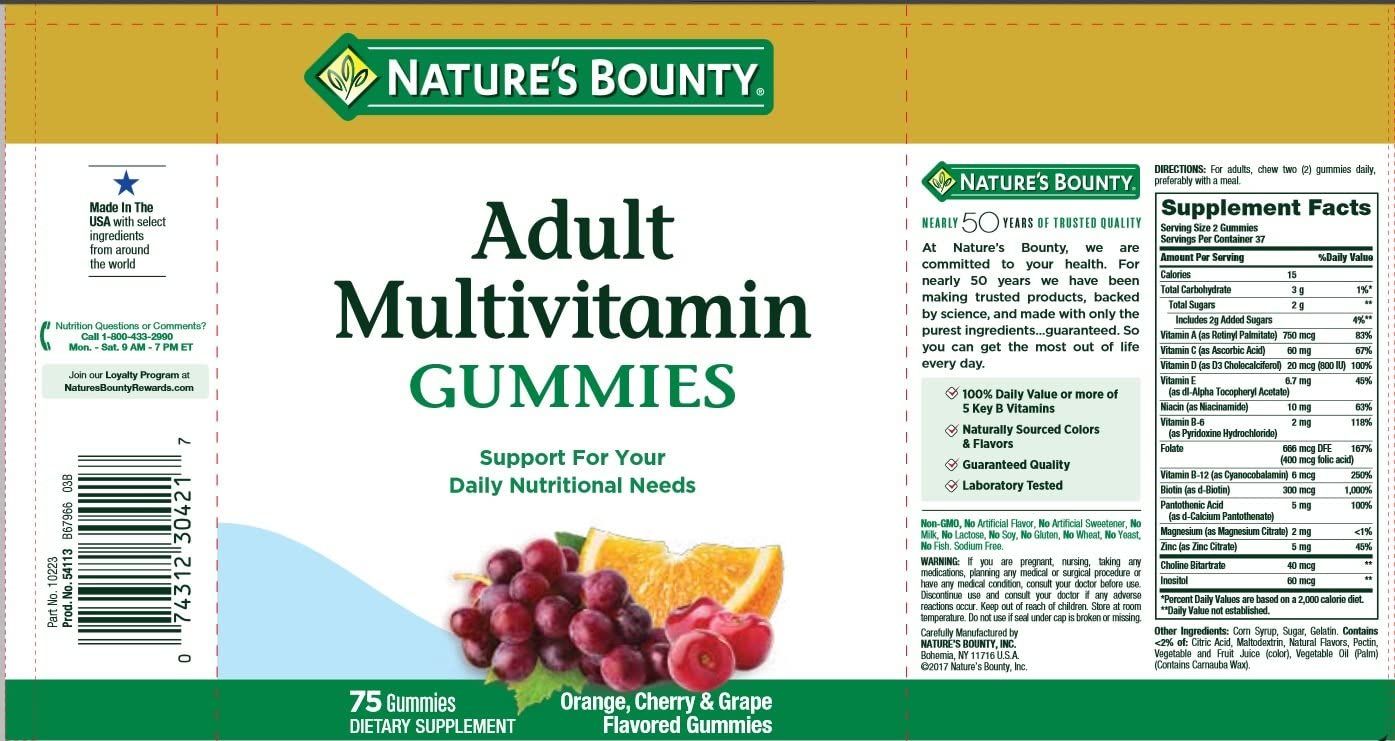 Nature's Bounty Adult Multivitamin Gummies - 75 ct