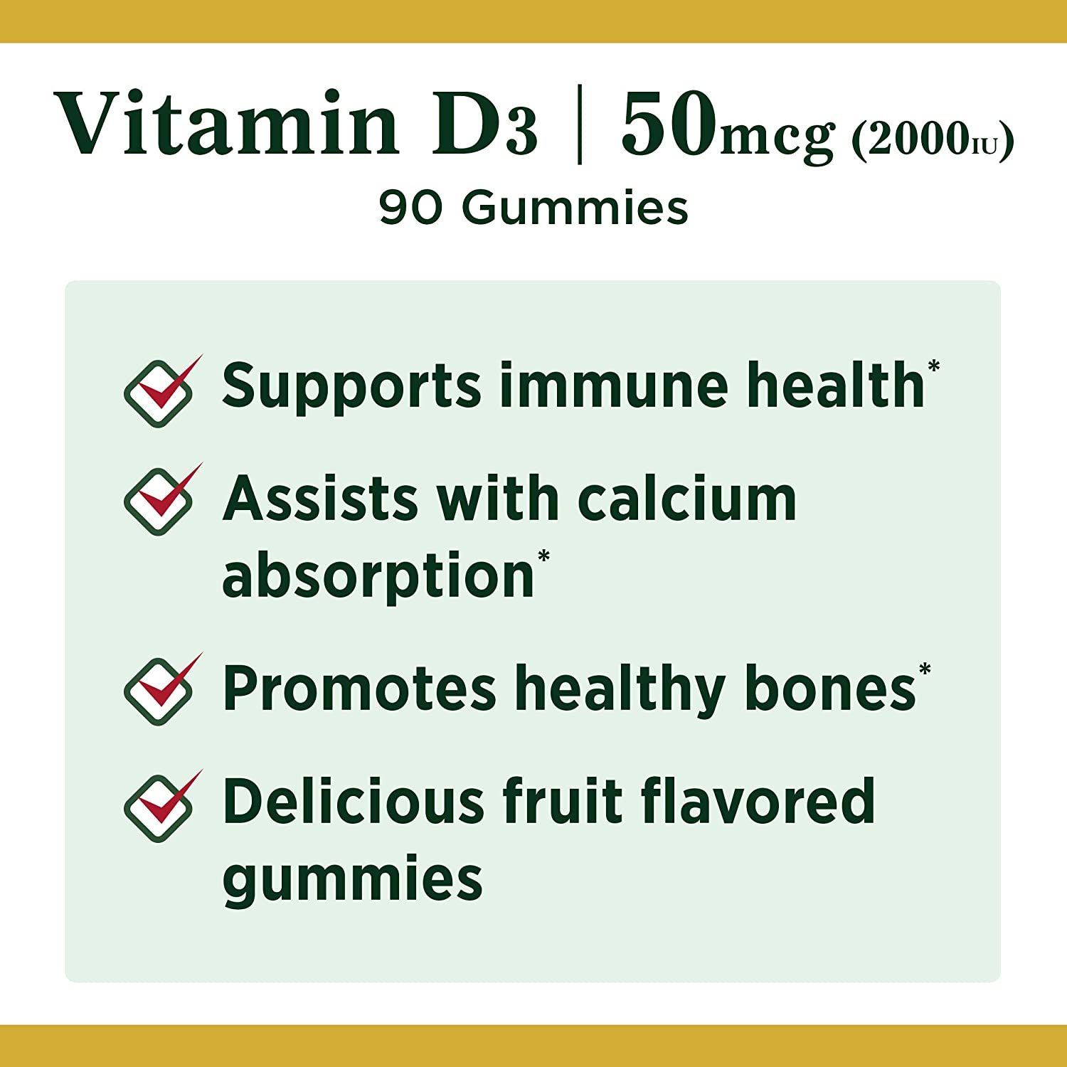 Nature's Bounty Vitamin D3 Gummies - 90 ct