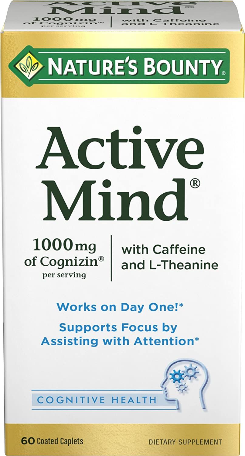 Nature's Bounty Active Mind Caplets 1000 mg - 60 ct