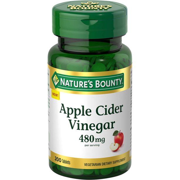Nature's Bounty Apple Cider Vinegar Tablets, 480 mg - 200 ct