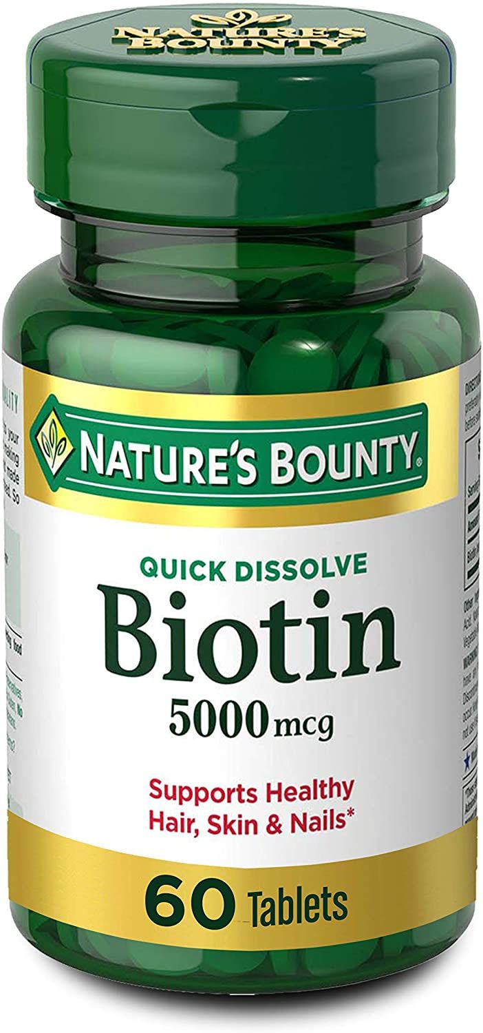 Nature's Bounty Biotin 5000 mcg Quick Dissolve Tablets - 60 ct